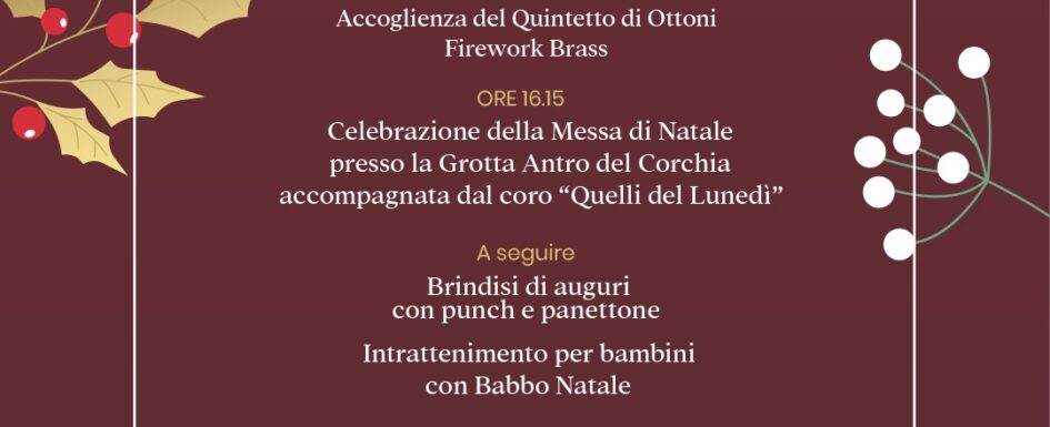 messa di natale 2025 antro del corchia